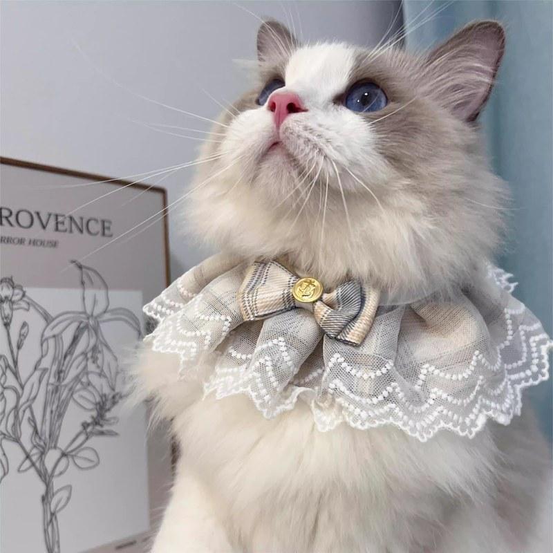 猫咪围脖猫项圈狗狗口水巾小中大型犬泰迪布偶猫围巾饰品宠物用品